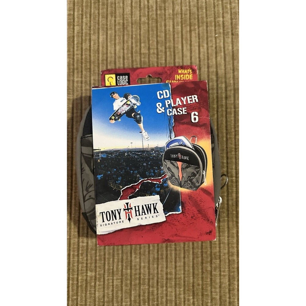 Tony Hawk Case Logic XDM6H CD Player Carry Case Y2K Vintage Rare Skate 2000s